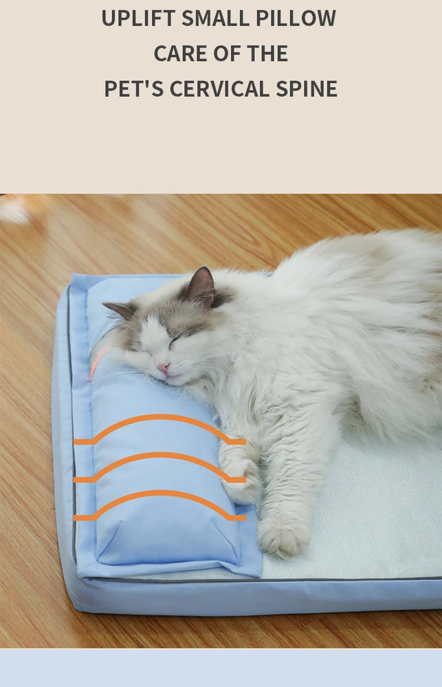 Summer Cooling Orthopedic Memory Foam Dog Bed Waterproof Washable Pillow Bed