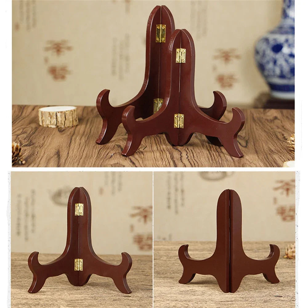 Wooden Display Easel | Foldable Plate Holder & Photo Frame Stand