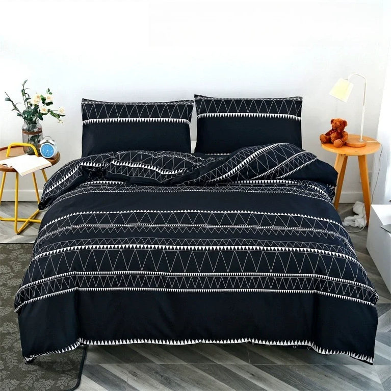 3-Piece Printed Brushed Duvet Cover Set | Soft & Breathable Bedding Collection