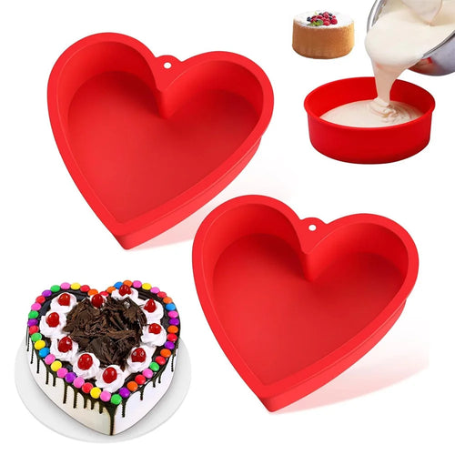 Silicone Heart-Shaped Cake Pan | Nonstick Professional Bakeware