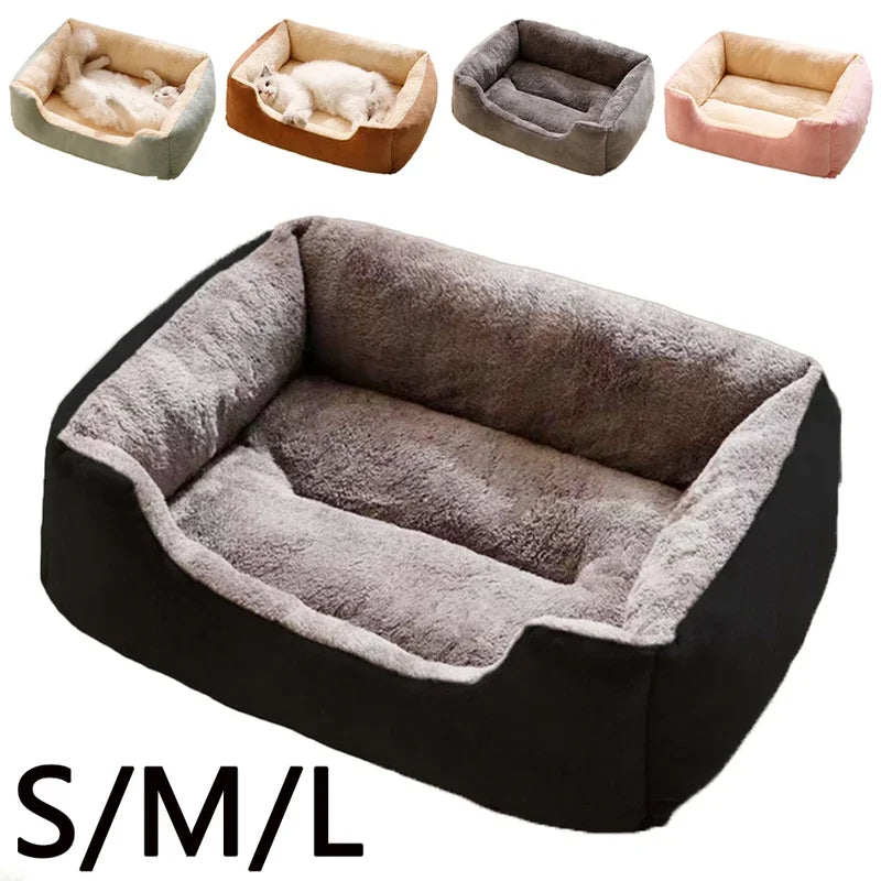 Soft Plush Cat Bed Cushion Basket House for Cats