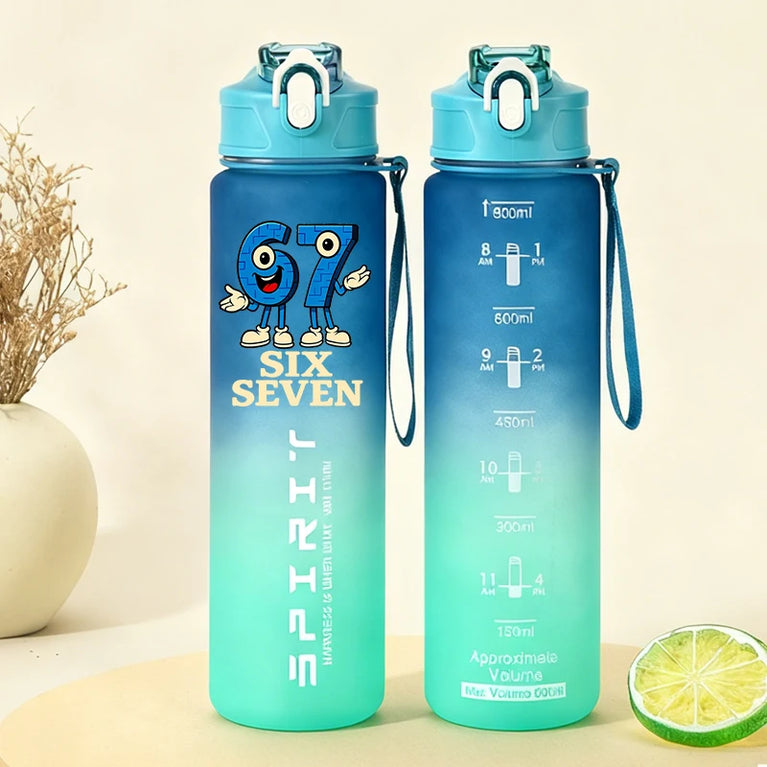 800ML Anime Frosted Sports Waterbottle Gym Outdoor Fitness Drinking Cup