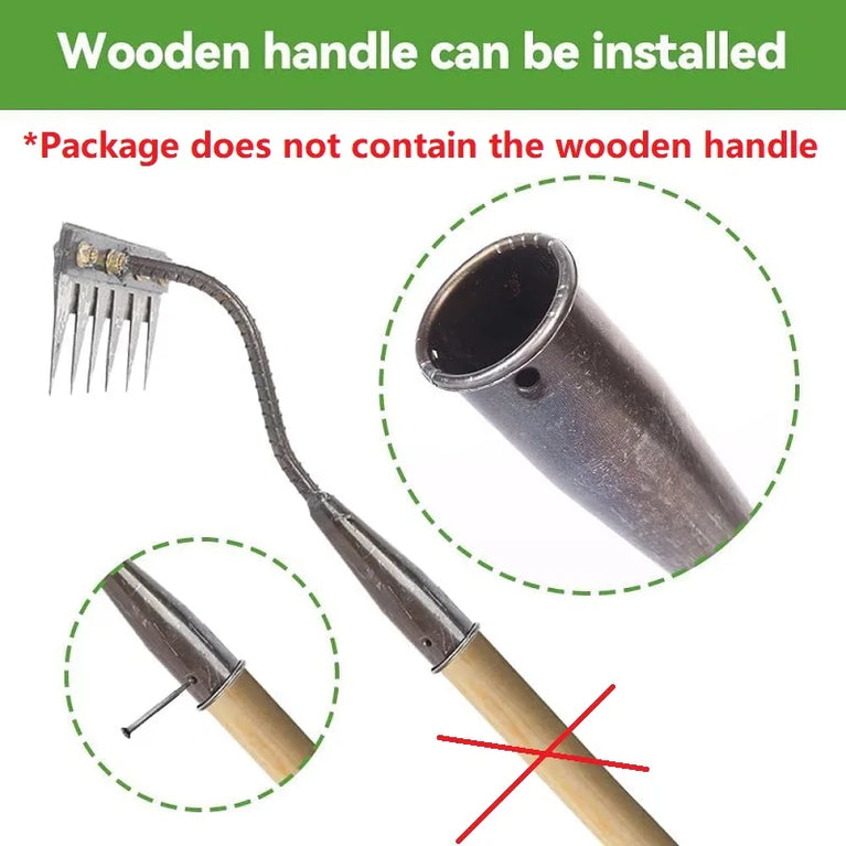 Heavy Duty Garden Weeding Rake Shovel Tool for Soil and Digging