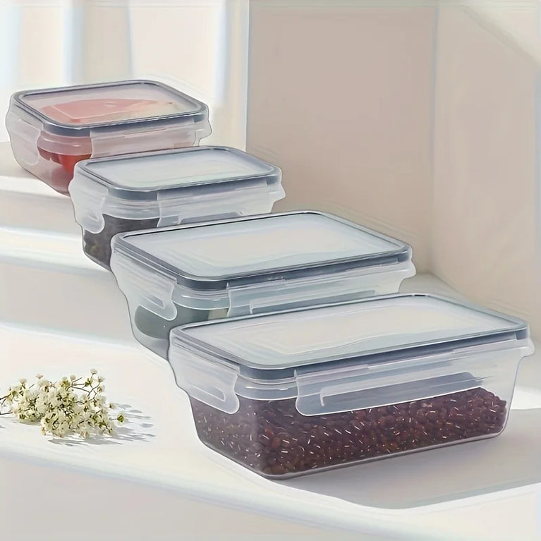 Clear Kitchen Food Storage Container Set Microwave Safe PP Lunch Box with Lid