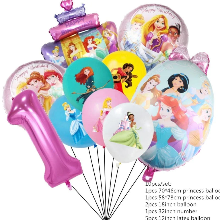 Princess Six Theme Party Disposable Tableware Set Girls Birthday
