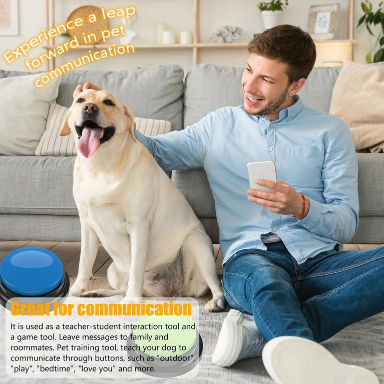 Recordable Dog Communication Button Interactive Talking Toy Fun