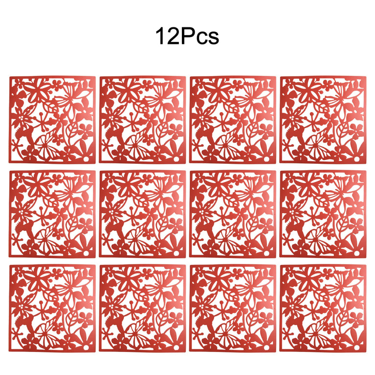 12-Piece Hanging Room Divider Set | Modern Hollow Pattern Space Partition