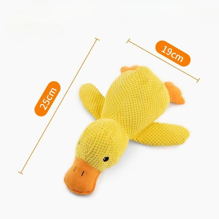 Plush Sleeping Duck Dog Toy Squeaky Chew Toy for Training Fun