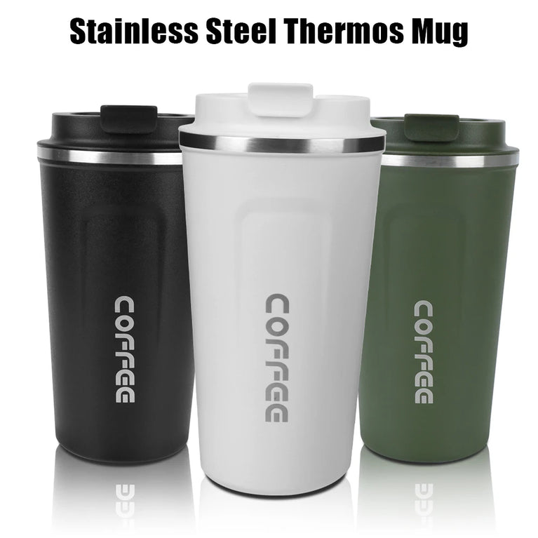 Thermo Cafe Double Stainless Steel Coffee Mug Leak-Proof Travel Cup 380/510ML