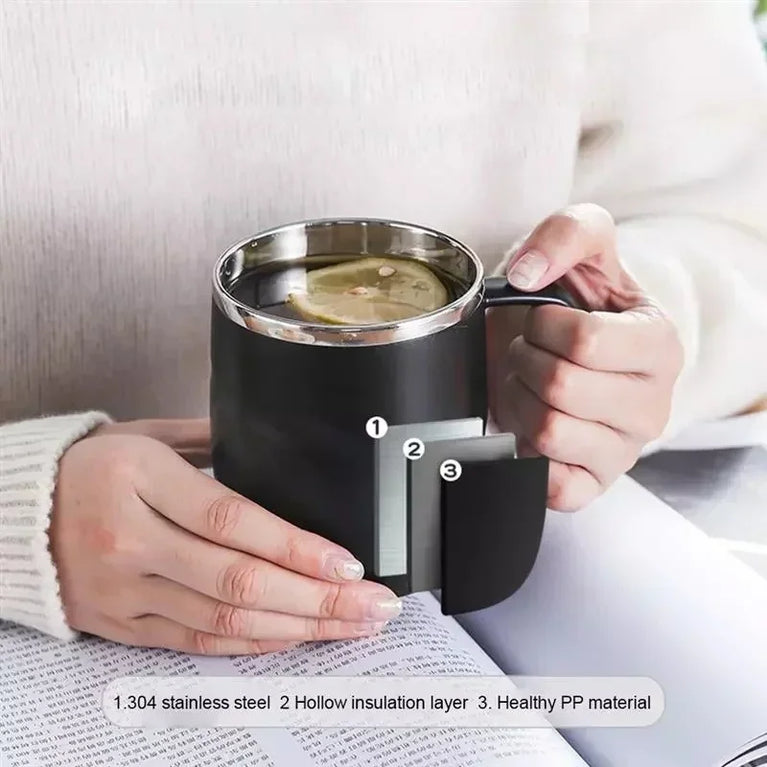 Stainless Steel Coffee Mug 400ml Insulated Travel Mug with Lid