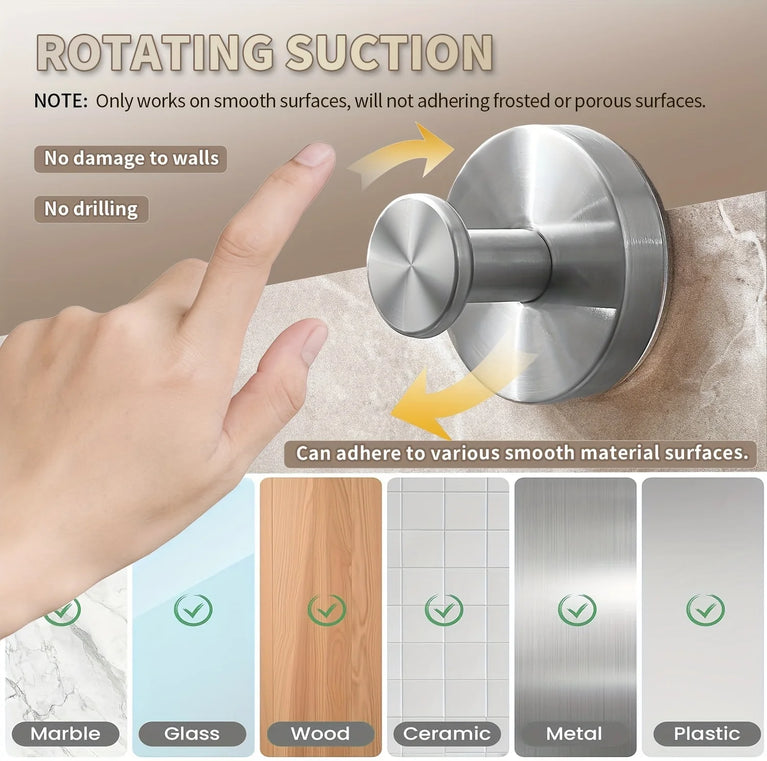Vacuum Suction Cup Hooks Punch Free Bath Sucker Hook Wall Hook Hanger Glass Kitchen Bathroom Hooks for Towel Handbag
