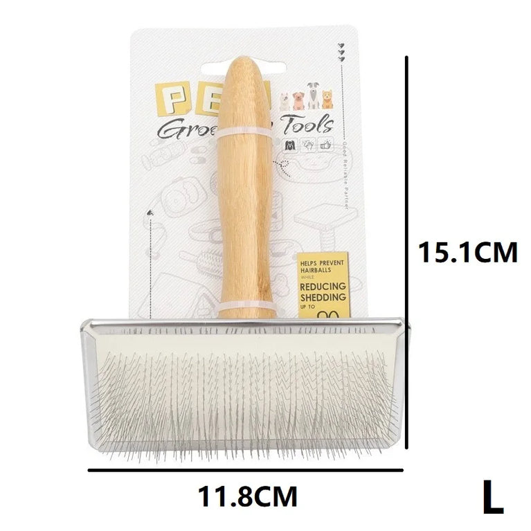 New Dog Short Hair Brush Dog Comb Solid Wood Pet Hair Remover Grooming Tool