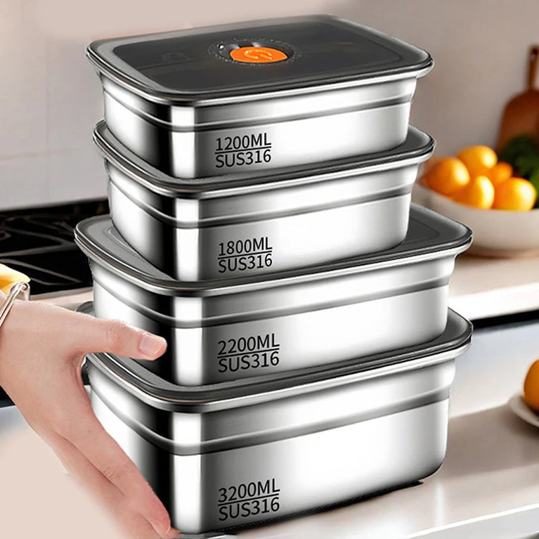 304 Stainless Steel Leakproof Lunch Box Bento Container Storage Box