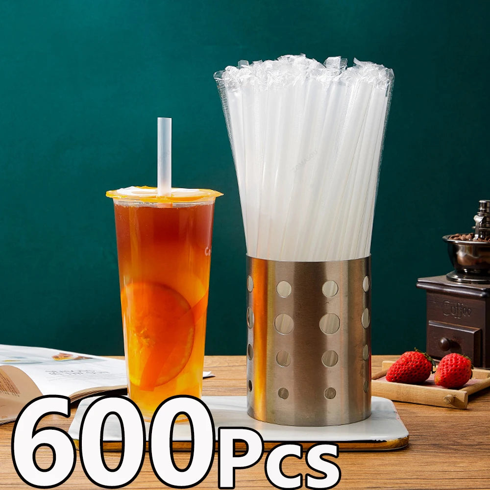 100-600Pc White Jumbo Smoothie Straws Bubble Tea MilkTea Party Use