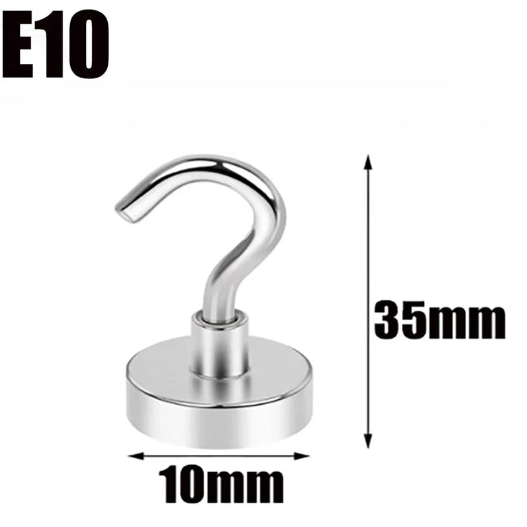 20/1PCS Metal Strong Magnetic Hook Wall-mounted Heavy-duty Magnetic Hook Key Hanger Home Kitchen Bathroom Accessories Magnet