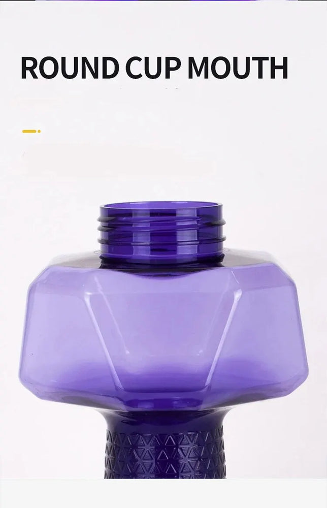1500ML Dumbbell Shaped Gym Waterbottle Portable Fitness Drinking Bottle