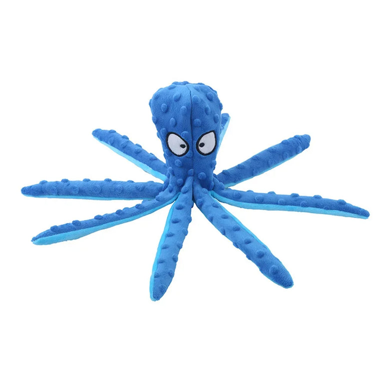 Octopus Plush Puppy Dog Chew Toy Squeaky Crinkle Training Toy Fun