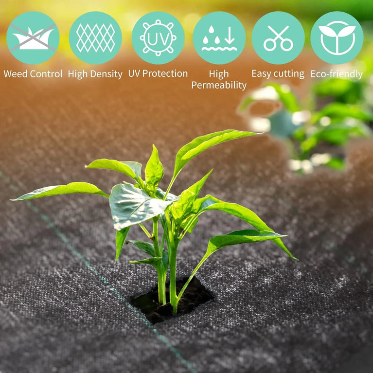 Heavy-Duty Weed Barrier Landscape Fabric | UV-Stabilized Soil Cover & Garden Weed Control