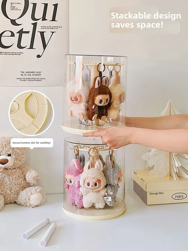 Modern Minimalist Rotating Display Case | Large Capacity Toy & Jewelry Organizer