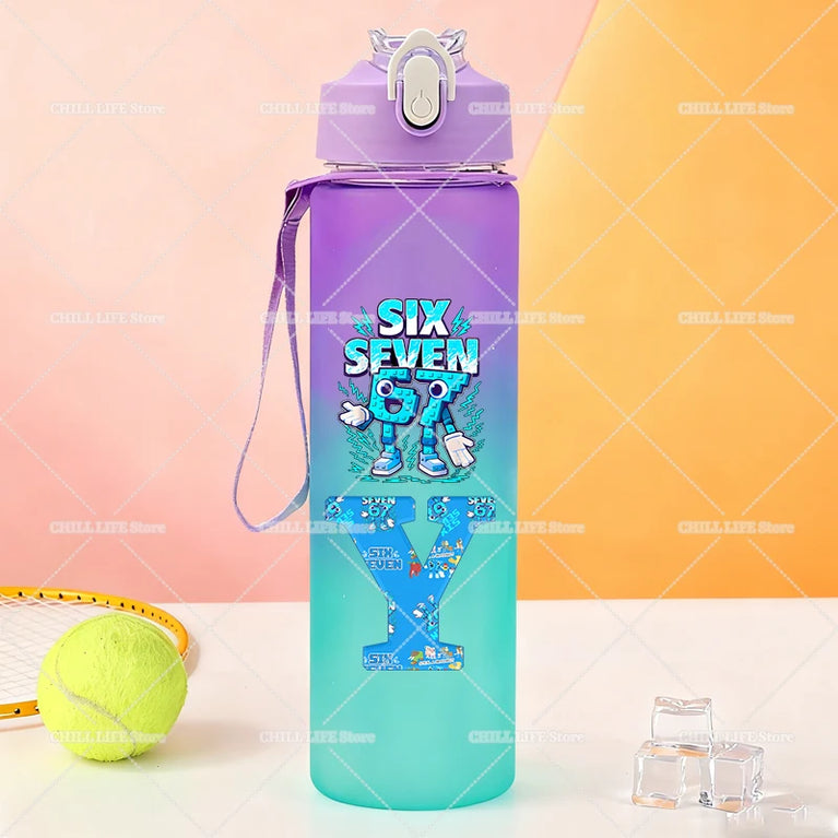 750ML Frosted Sports Waterbottle Anime Gaming Outdoor Gym Bottle