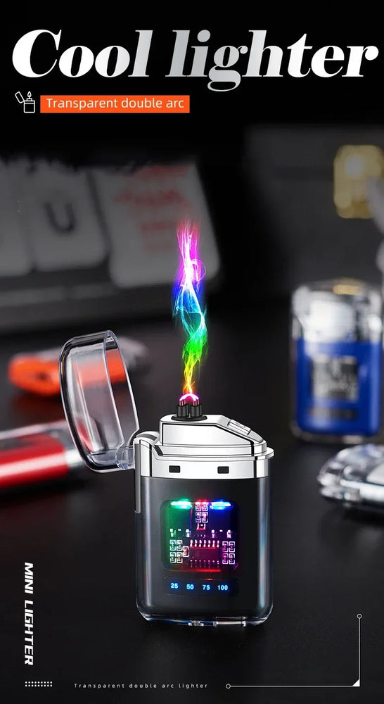 Electric Double Arc USB Plasma Lighter | Windproof Rechargeable Outdoor Tool