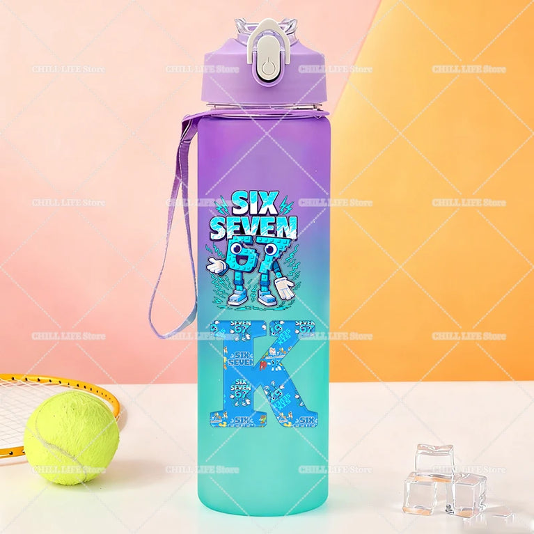 750ML Frosted Sports Waterbottle Anime Gaming Outdoor Gym Bottle