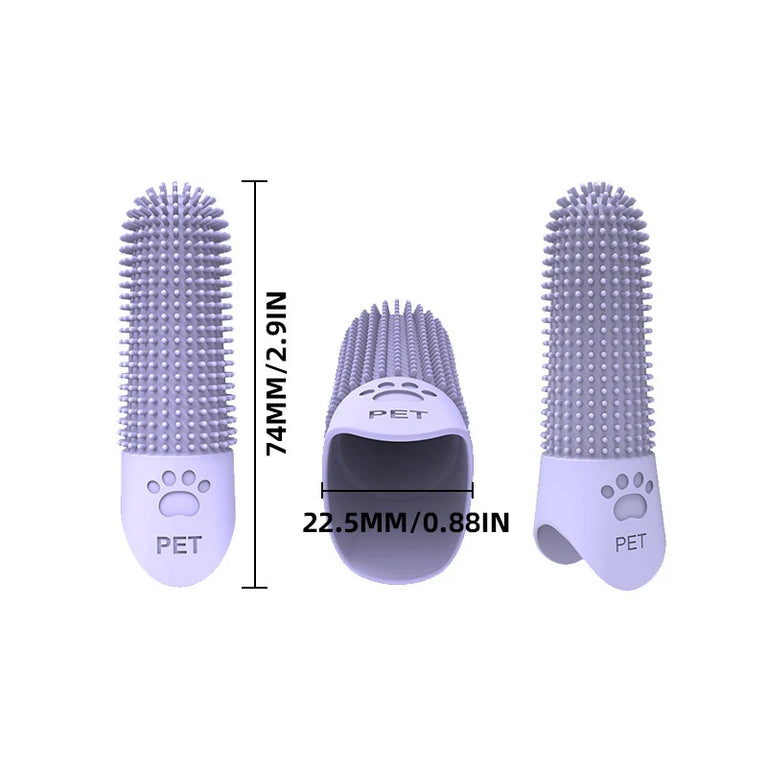360° Silicone Finger Toothbrush | Durable Pet Dental Brush