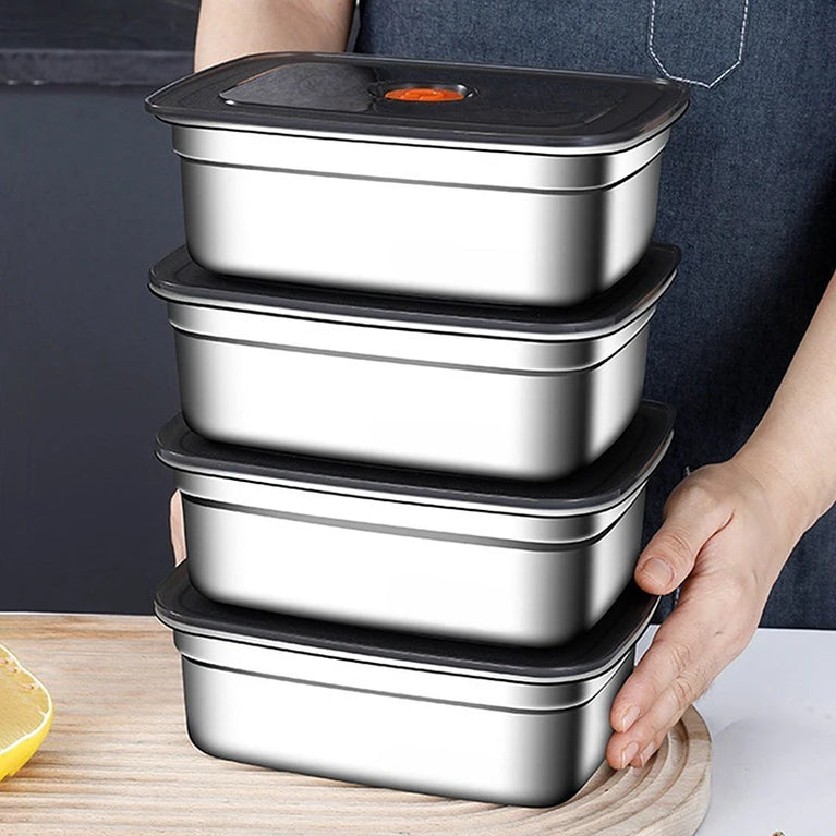 304 Stainless Steel Leakproof Lunch Box Bento Container Storage Box