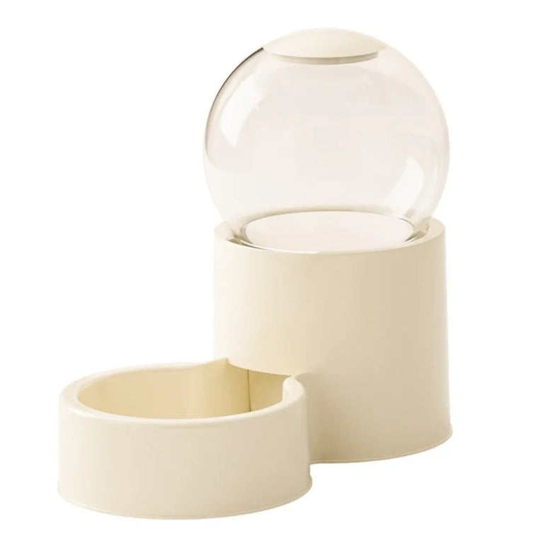 Large Capacity Automatic Pet Feeder Neck Protection Leakproof Water Dispenser Visual Window Cat Bowl