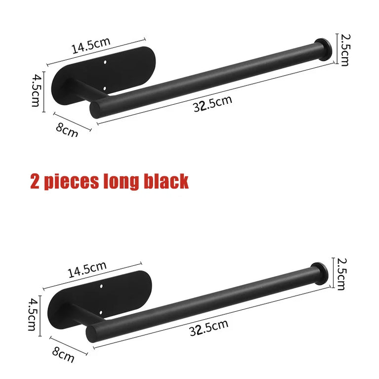 Stainless Steel Paper Towel Holder | Multi-Function Wall Mount & Under Cabinet Rack