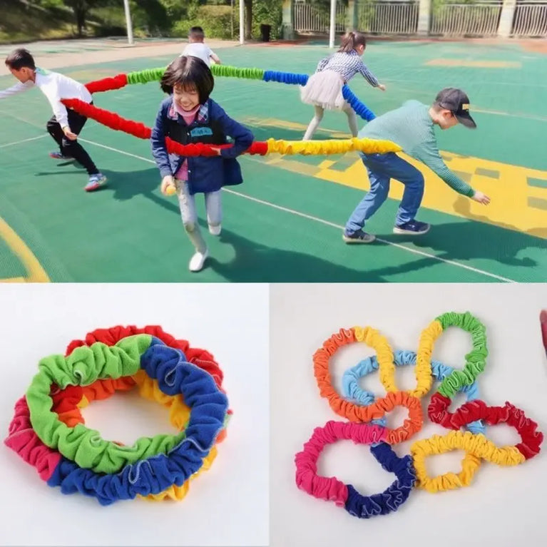 Rainbow Pull Rope | Outdoor Team Cooperation Elastic Loop