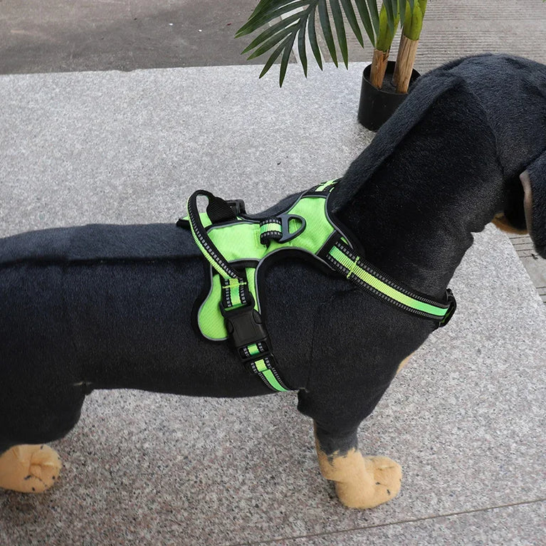 Adjustable Nylon Dog Harness No Pull Reflective Breathable Pet Vest