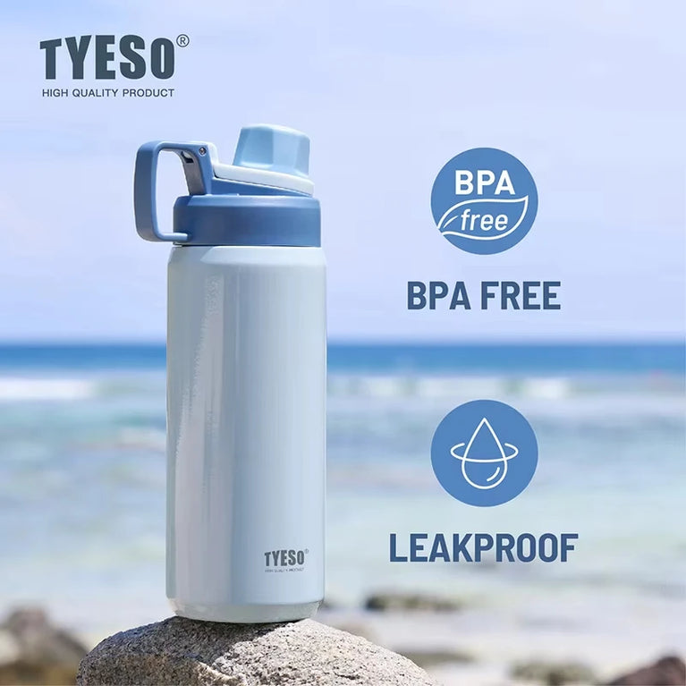 600ml Insulated Stainless Steel Water Bottle with Straw Flask