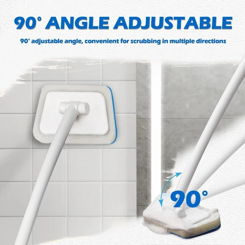 Multi-Functional Bathroom Wall & Floor Brush | Long-Handle Ergonomic Scrubber