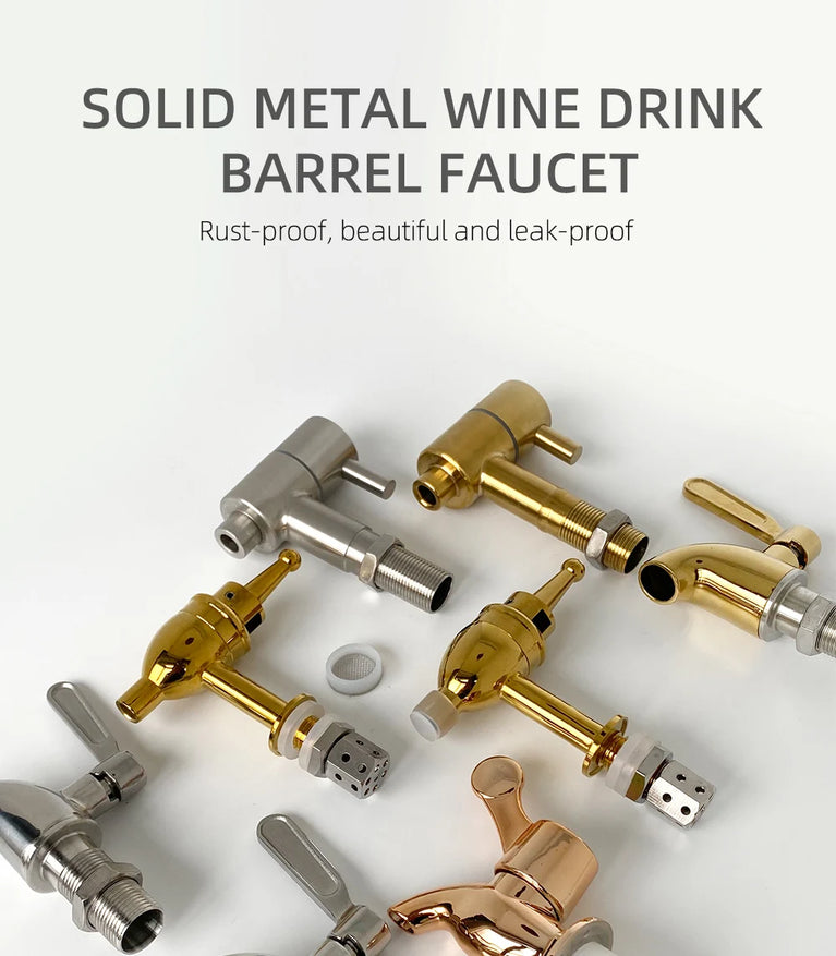 Stainless Steel Beverage Dispenser Faucet | Eco-Friendly Spigot for Wine Barrels & Juice Tanks