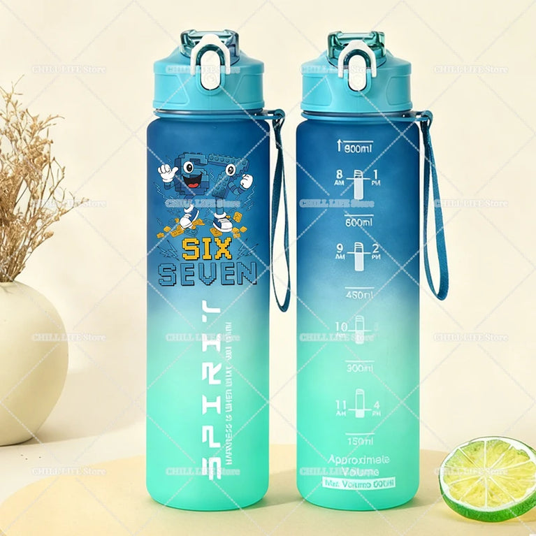 800ML Anime Frosted Sports Waterbottle Gym Outdoor Fitness Drinking Cup