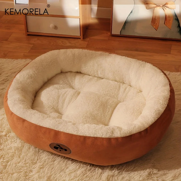 Cozy Oval Snuggle Pet Bed Cat Heating Pad Cooling Cat Bed