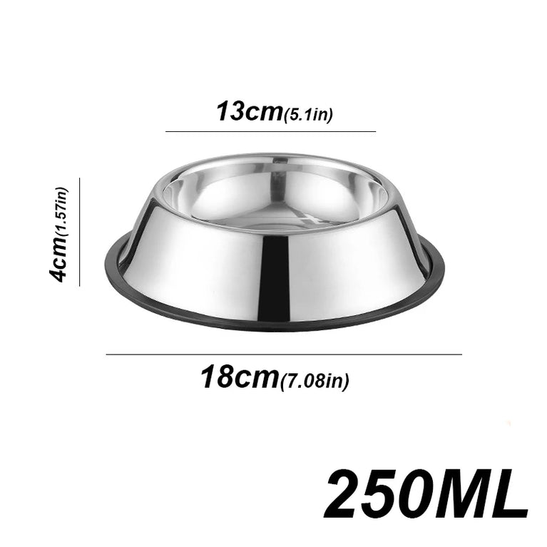 Anti-Slip Stainless Steel Dog Bowl | Anti-Tip & Anti-Ant Feeder