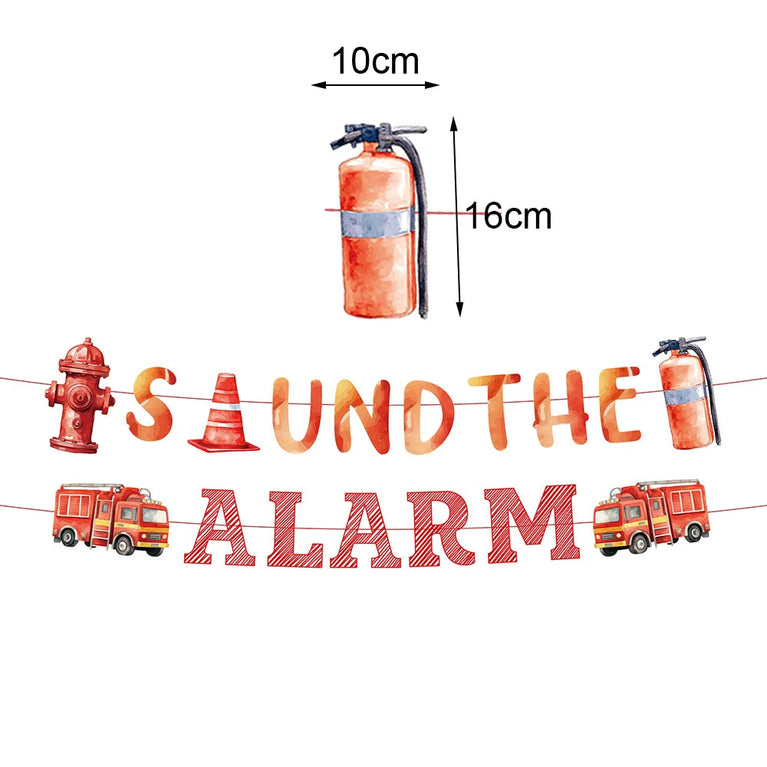Firetruck Birthday Party Supplies Fire Theme Paper Plates Cups Napkins Set