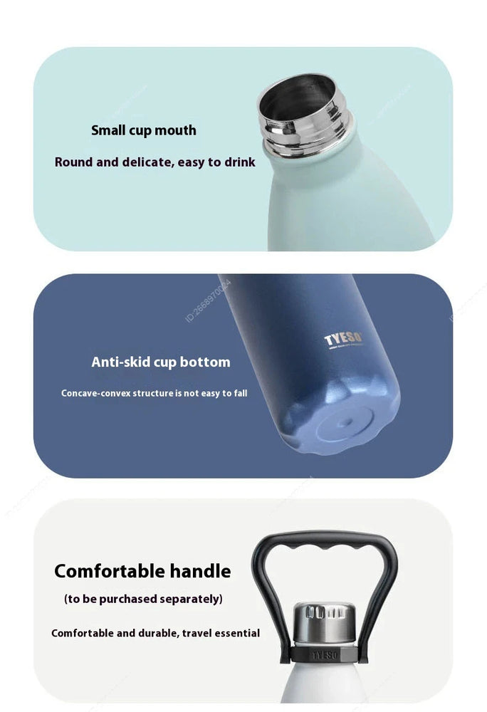 750ml Vacuum Insulated Stainless Steel Cola-Shaped Water Bottle Flask