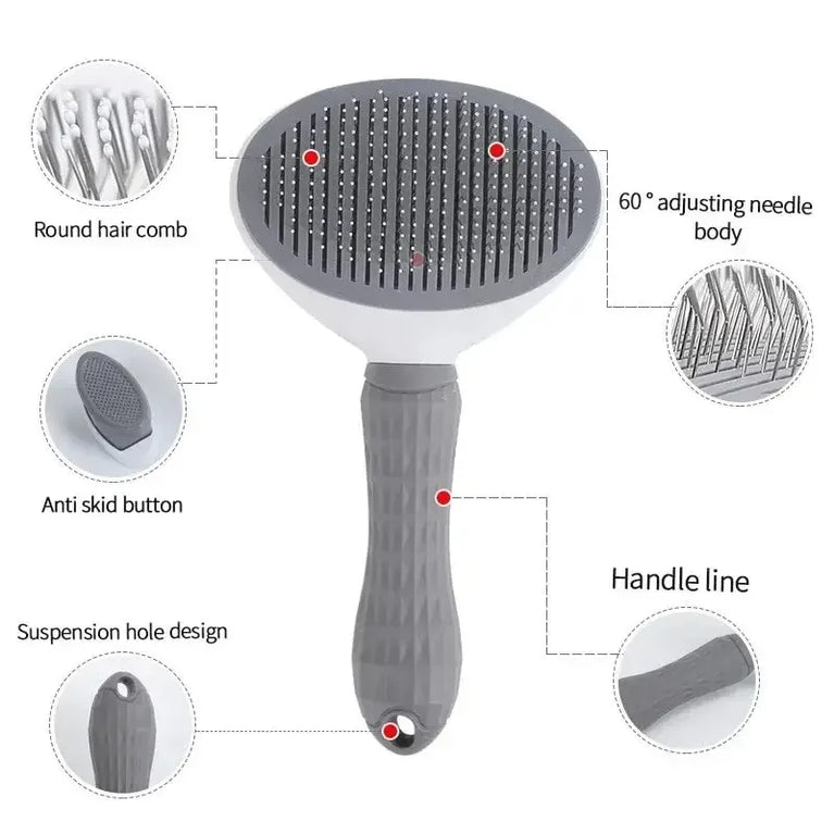 Pet Dog Brush Cat Comb Self Cleaning Pet Hair Remover Grooming Tool