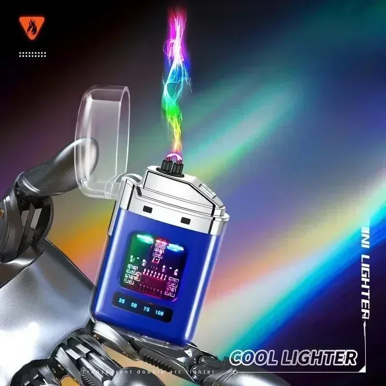 Electric Double Arc USB Plasma Lighter | Windproof Rechargeable Outdoor Tool