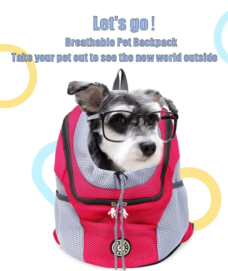 New Dog Pet Backpack Carrier Travel Bag Front Pack Breathable Adjustable Safety Outdoor