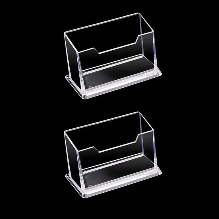 Clear Desktop Business Card Holder Storage Display Stand Organizer