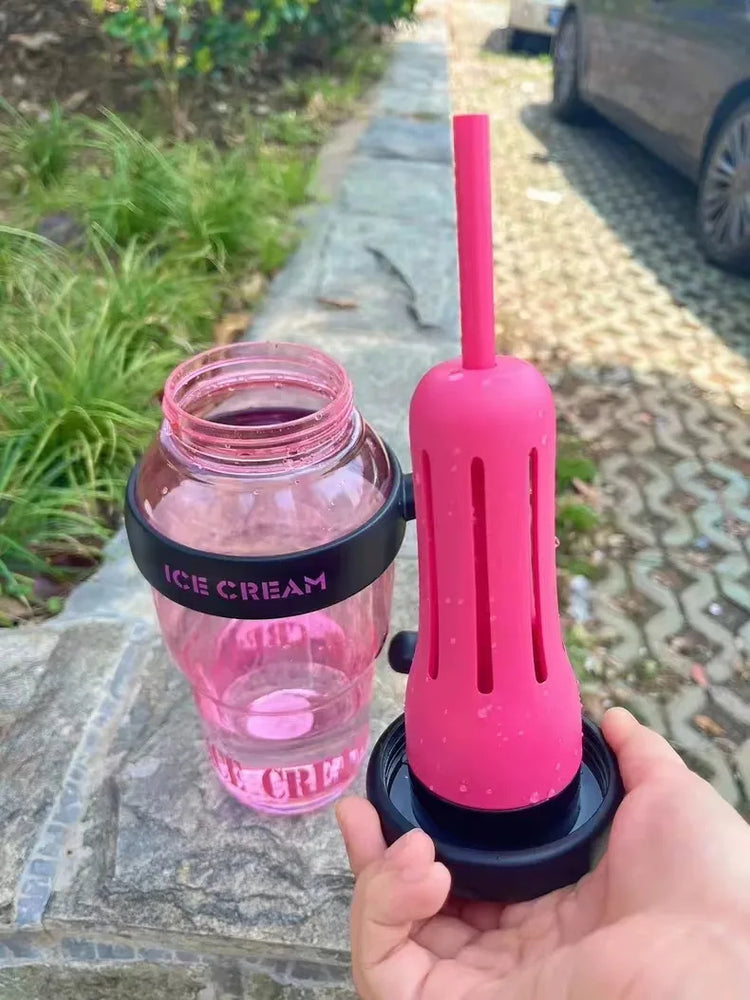 Cute Large Capacity Waterbottle With Straw Leak Proof Tumbler