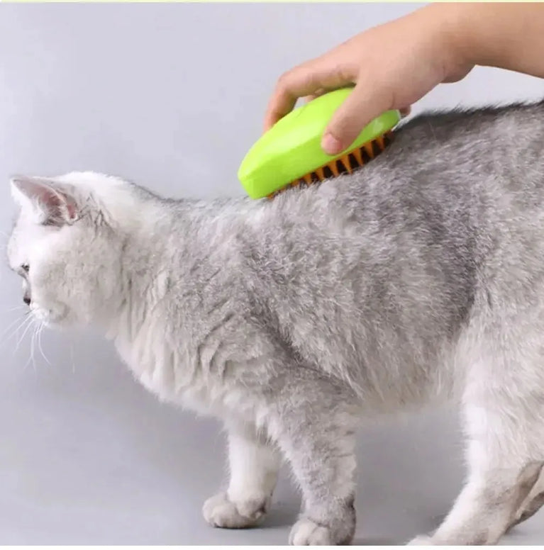 Cat Steamy Brush Electric Spray Massage Grooming Shedding 3in1 Tool