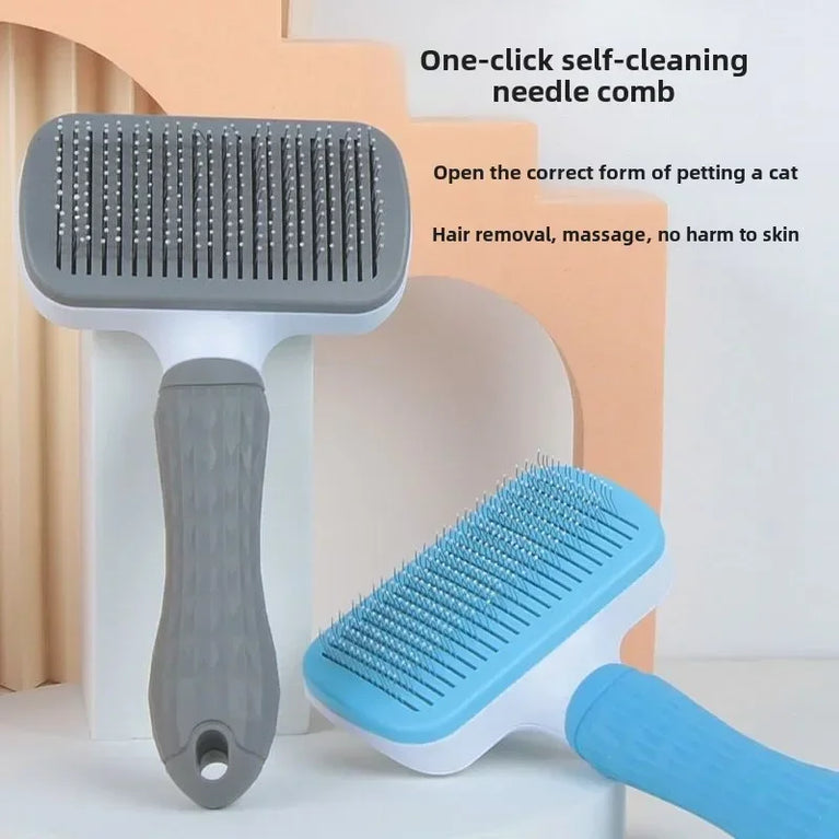 Stainless Steel Pet Hair Remover Brush Professional Deshedding Grooming Tool