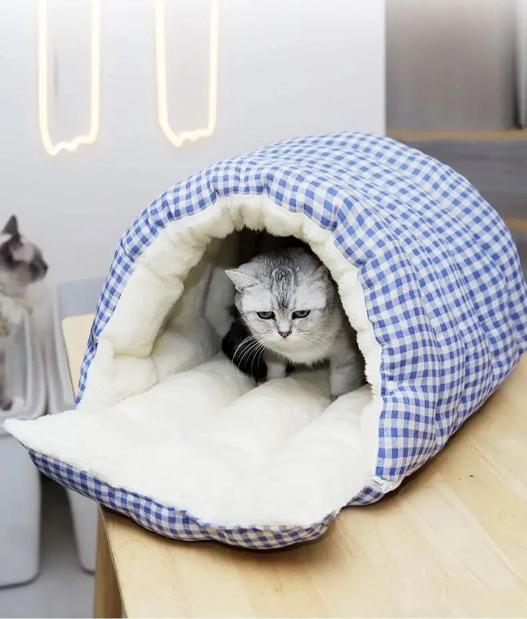 Foldable Winter Pet Sleep Bed Bag Cat Heating Pad Cooling Cat Bed