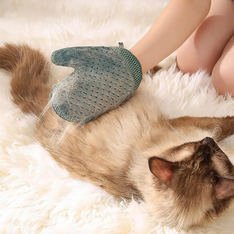 Cat Grooming Glove Bathing Brush Hair Removal Massage Pet Care Tool