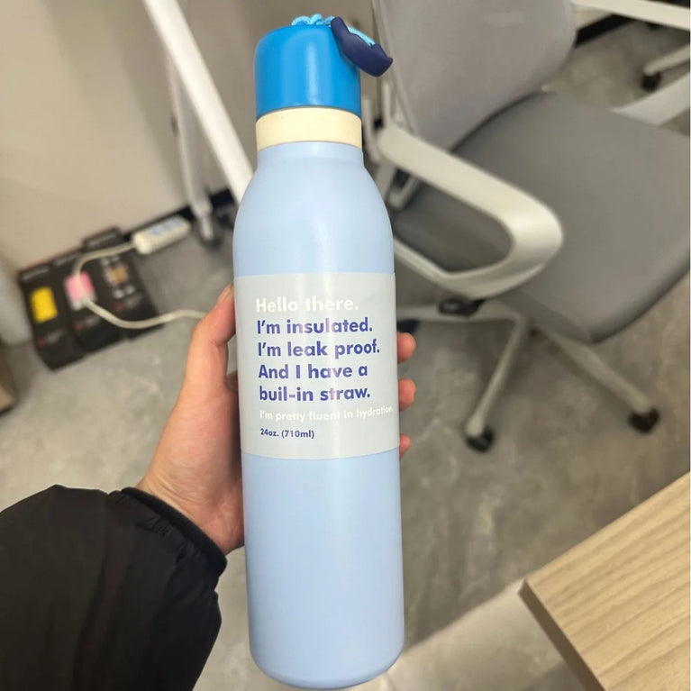 18oz 24oz Stainless Steel Thermos Water Bottle with Handle
